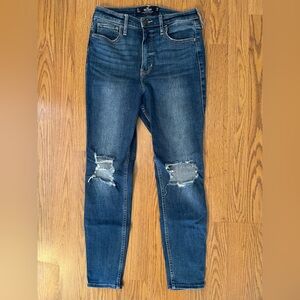 Hollister Women’s Blue Ultra High-Rise Super Skinny Jeans Size 28 W 26 L